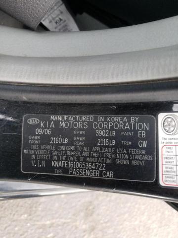 Photo 10 from auction – 2006 KIA SPECTRA5 with VIN KNAFE161065364722