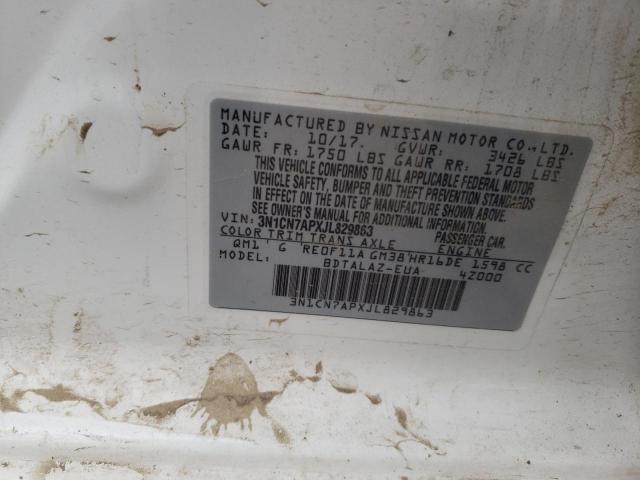 Photo 10 from auction – 2018 NISSAN VERSA S with VIN 3N1CN7APXJL829863