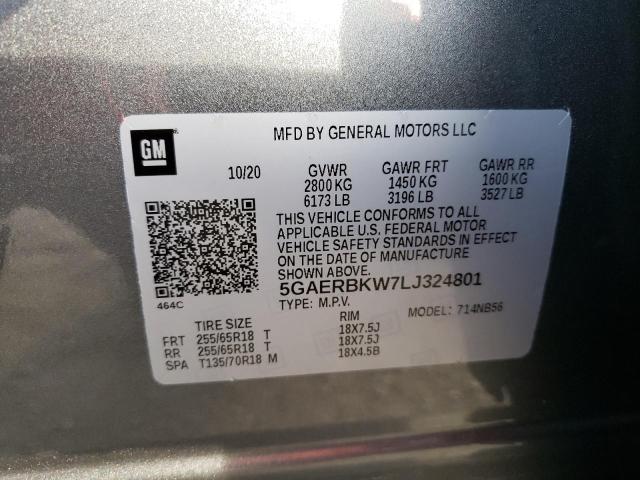 Photo 10 from auction – 2020 BUICK ENCLAVE ES with VIN 5GAERBKW7LJ324801