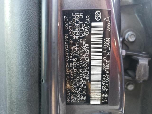 Photo 10 from auction – 2008 TOYOTA SCION XD with VIN JTKKU10428J000618