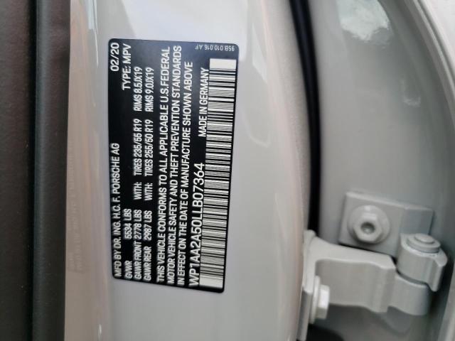 Photo 10 from auction – 2020 PORSCHE MACAN with VIN WP1AA2A50LLB07364