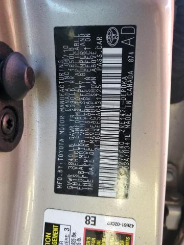 Photo 10 from auction – 2010 TOYOTA COROLLA BA with VIN 2T1BU4EE5AC431725