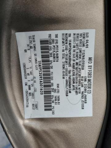 Photo 10 from auction – 2005 FORD TAURUS SE with VIN 1FAFP53U95A301620