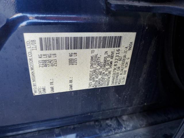 Photo 10 from auction – 2009 NISSAN MAXIMA S with VIN 1N4AA51E79C832316