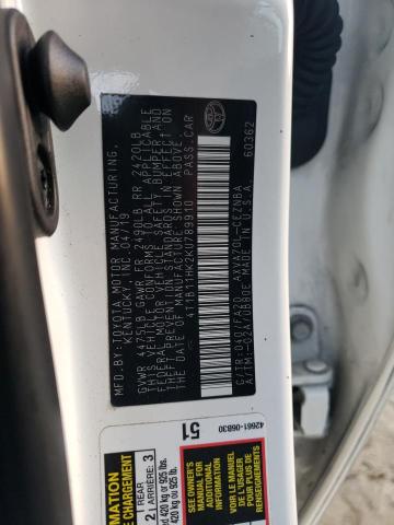 Photo 10 from auction – 2019 TOYOTA CAMRY with VIN 4T1B11HK2KU789910