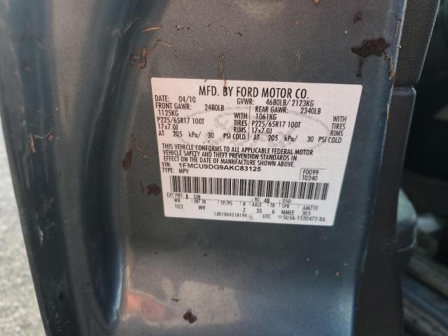 Photo 10 from auction – 2010 FORD ESCAPE XLT with VIN 1FMCU9DG9AKC83125