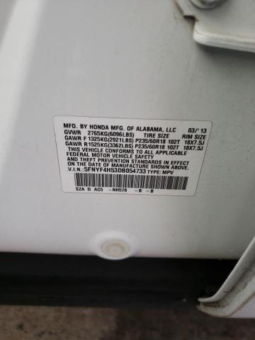 Photo 10 from auction – 2013 HONDA PILOT EXL with VIN 5FNYF4H53DB054733
