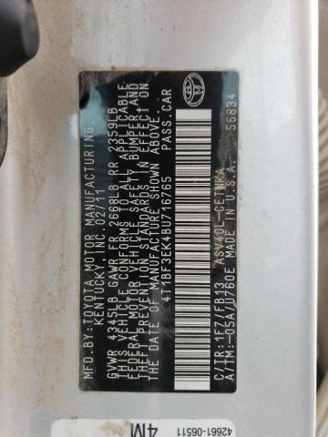 Photo 10 from auction – 2011 TOYOTA CAMRY BASE with VIN 4T1BF3EK4BU716765