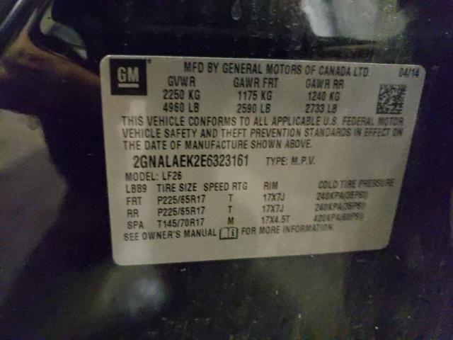 Photo 10 from auction – 2014 CHEVROLET EQUINOX 2L with VIN 2GNALAEK2E6323161