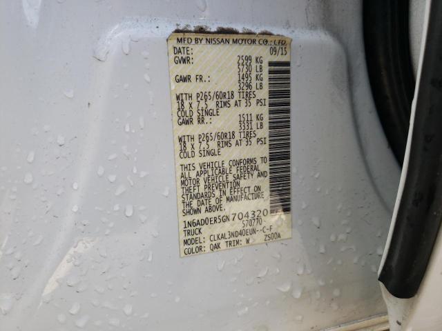 Photo 10 from auction – 2016 NISSAN FRONTIER S with VIN 1N6AD0ER5GN704320