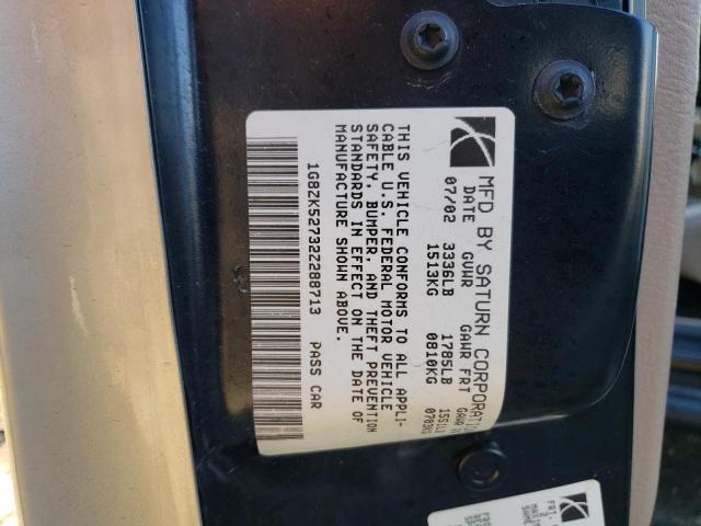 Photo 10 from auction – 2002 SATURN SL2 with VIN 1G8ZK52732Z288713