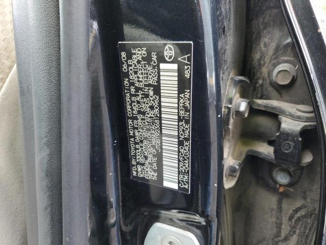 Photo 10 from auction – 2008 TOYOTA YARIS with VIN JTDBT923681280962