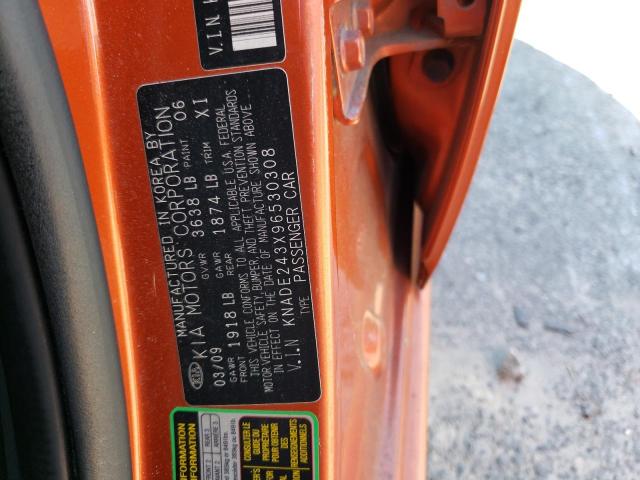 Photo 10 from auction – 2009 KIA RIO with VIN KNADE243X96530308