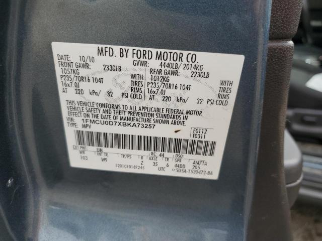 Photo 10 from auction – 2011 FORD ESCAPE XLT with VIN 1FMCU0D7XBKA73257