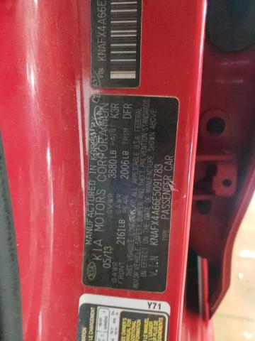 Photo 10 from auction – 2014 KIA FORTE LX with VIN KNAFX4A66E5091783