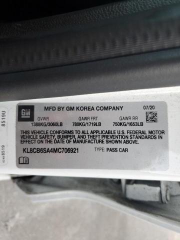 Photo 10 from auction – 2021 CHEVROLET SPARK LS with VIN KL8CB6SA4MC706921