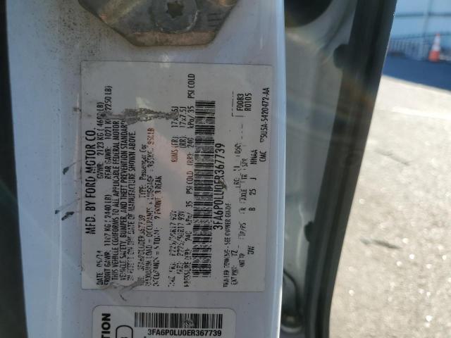Photo 10 from auction – 2014 FORD FUSION SE with VIN 3FA6P0LU0ER367739