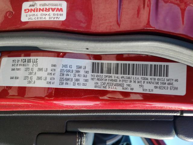 Photo 10 from auction – 2015 JEEP CHEROKEE L with VIN 1C4PJMDS3FW660022