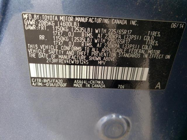 Photo 10 from auction – 2014 TOYOTA RAV4 XLE with VIN 2T3RFREV4EW191245