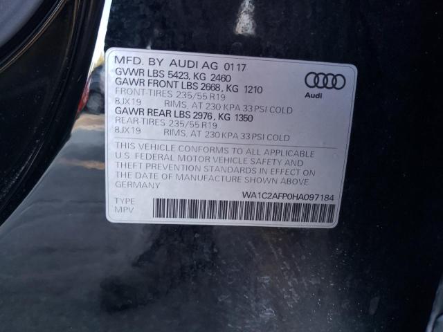 Photo 10 from auction – 2017 AUDI Q5 PREMIUM with VIN WA1C2AFP0HA097184
