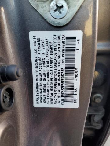 Photo 10 from auction – 2014 HONDA CIVIC LX with VIN 19XFB2F55EE057652