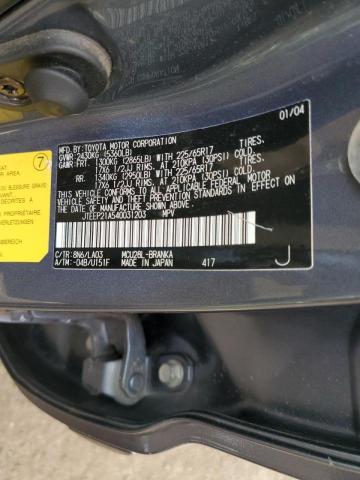 Photo 10 from auction – 2004 TOYOTA HIGHLANDER with VIN JTEEP21A540031203