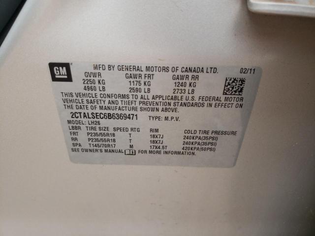 Photo 10 from auction – 2011 GMC TERRAIN SL with VIN 2CTALSEC6B6369471