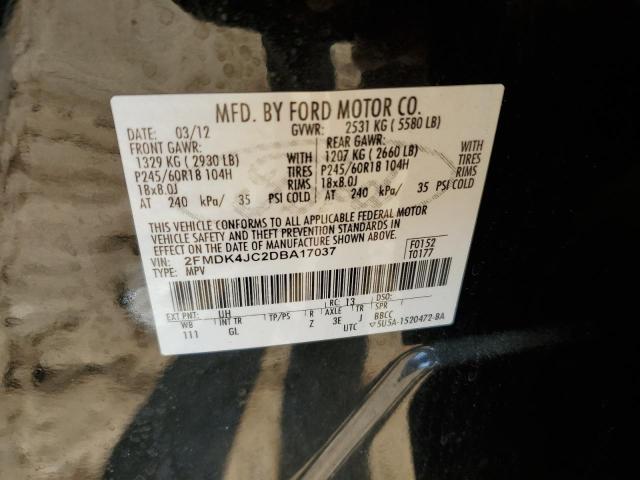 Photo 10 from auction – 2013 FORD EDGE SEL with VIN 2FMDK4JC2DBA17037