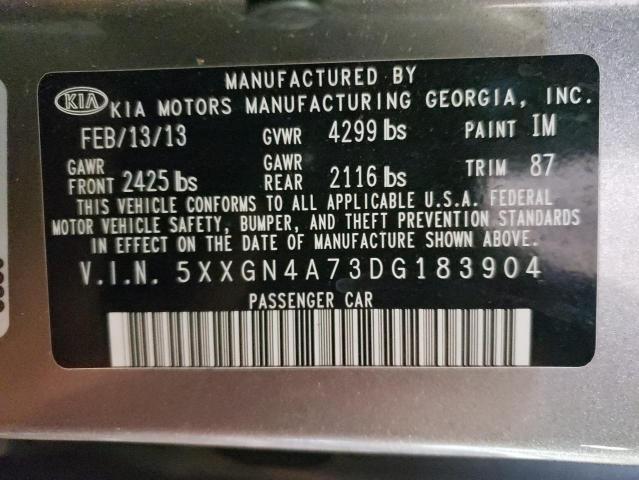 Photo 10 from auction – 2013 KIA OPTIMA EX with VIN 5XXGN4A73DG183904