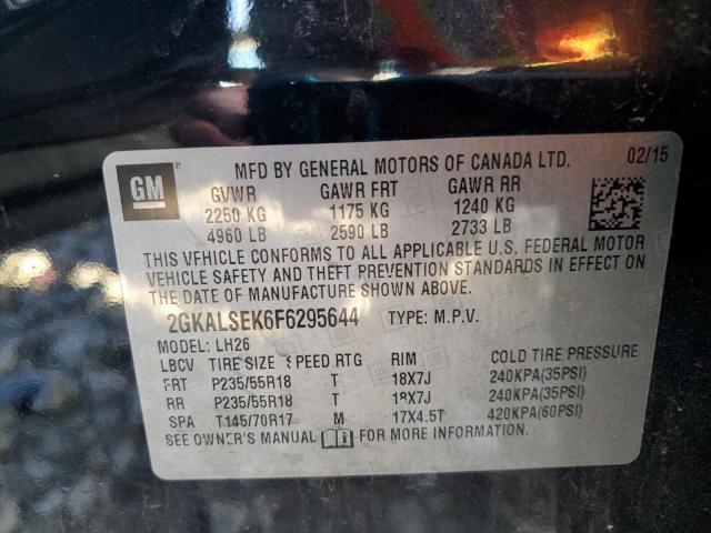 Photo 10 from auction – 2015 GMC TERRAIN SL with VIN 2GKALSEK6F6295644