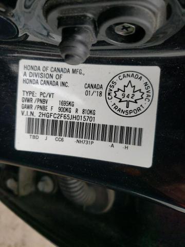Photo 10 from auction – 2018 HONDA CIVIC LX with VIN 2HGFC2F65JH015701