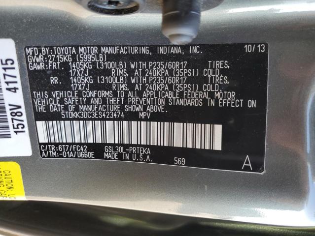 Photo 10 from auction – 2014 TOYOTA SIENNA LE with VIN 5TDKK3DC3ES423474