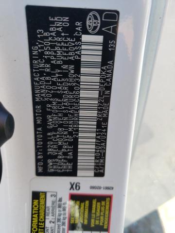 Photo 10 from auction – 2014 TOYOTA COROLLA L with VIN 2T1BURHE0EC060732