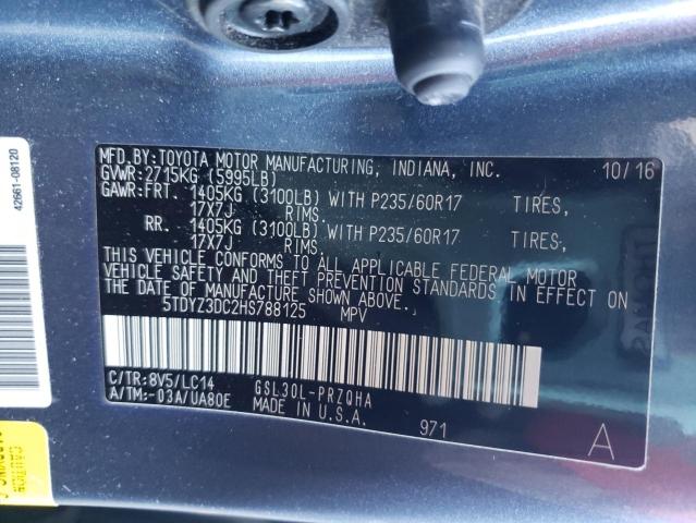 Photo 10 from auction – 2017 TOYOTA SIENNA XLE with VIN 5TDYZ3DC2HS788125
