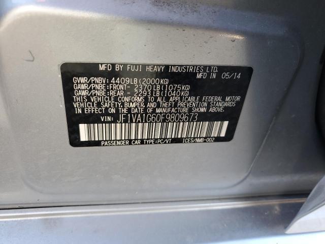 Photo 10 from auction – 2015 SUBARU WRX LIMITE with VIN JF1VA1G60F9809673