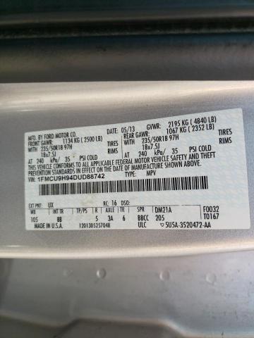 Photo 10 from auction – 2013 FORD ESCAPE SEL with VIN 1FMCU9H94DUD88742