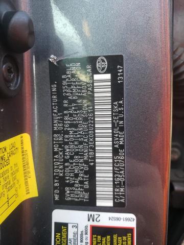 Photo 10 from auction – 2011 TOYOTA CAMRY BASE with VIN 4T1BF3EK0BU222614