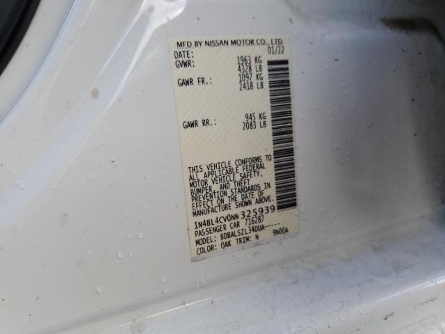 Photo 10 from auction – 2022 NISSAN ALTIMA SR with VIN 1N4BL4CV0NN325939