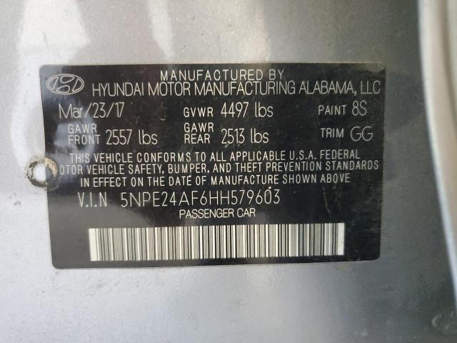 Photo 10 from auction – 2017 HYUNDAI SONATA SE with VIN 5NPE24AF6HH579603