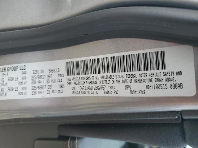Photo 10 from auction – 2015 JEEP CHEROKEE S with VIN 1C4PJLAB1FW560757