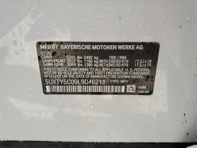 Photo 10 from auction – 2020 BMW X3 XDRIVE3 with VIN 5UXTY5C09L9D46211