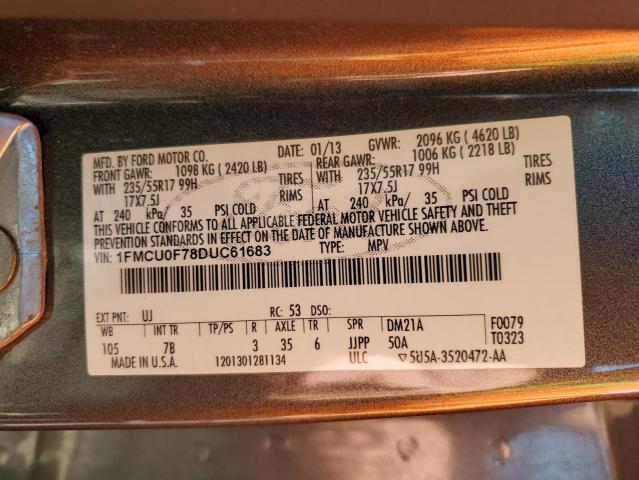 Photo 10 from auction – 2013 FORD ESCAPE S with VIN 1FMCU0F78DUC61683