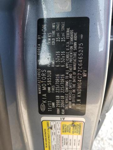Photo 10 from auction – 2012 KIA SEDONA LX with VIN KNDMG4C77C6465275
