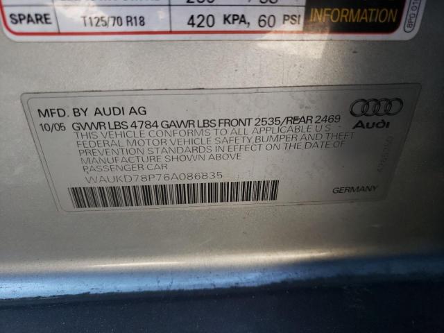 Photo 10 from auction – 2006 AUDI A3 S-LINE with VIN WAUKD78P76A086835