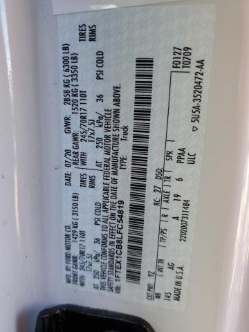 Photo 10 from auction – 2020 FORD F150 SUPER with VIN 1FTEX1CB8LFC54819