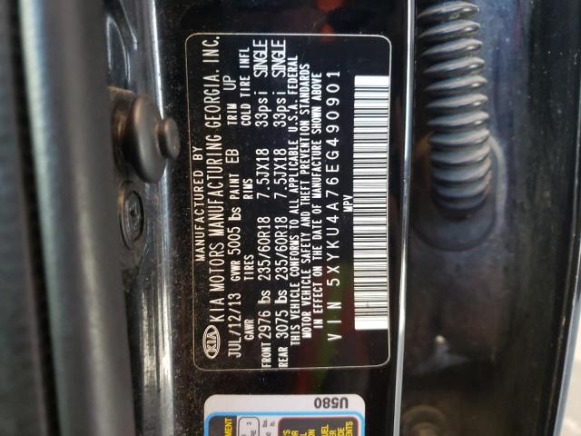 Photo 10 from auction – 2014 KIA SORENTO EX with VIN 5XYKU4A76EG490901