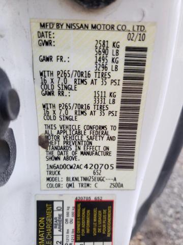 Photo 10 from auction – 2010 NISSAN FRONTIER K with VIN 1N6AD0CW2AC420705
