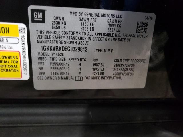 Photo 10 from auction – 2016 GMC ACADIA SLT with VIN 1GKKVRKD6GJ329812