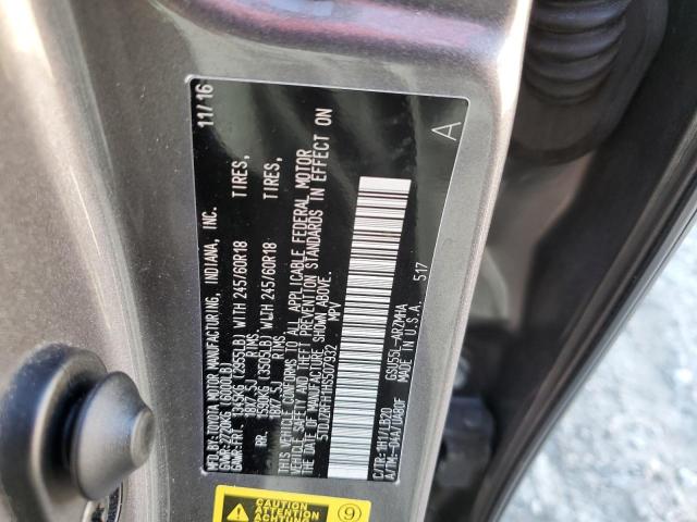 Photo 10 from auction – 2017 TOYOTA HIGHLANDER with VIN 5TDJZRFH1HS507932