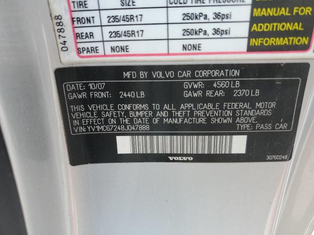 Photo 10 from auction – 2008 VOLVO C70 T5 with VIN YV1MC67248J047888
